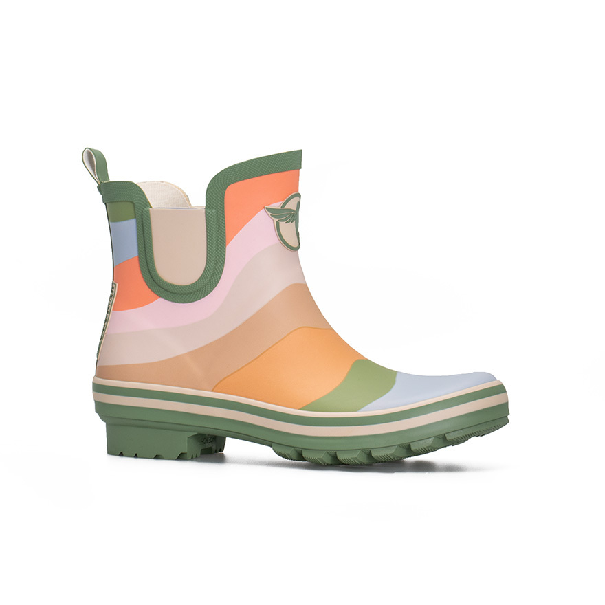  Femme Vert en caoutchouc - FEELING Meadow- ANKLE Green