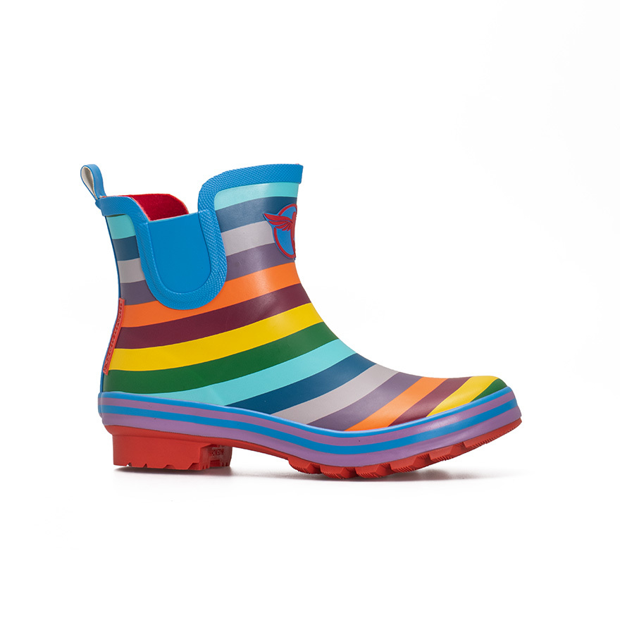  Femme Jaune en caoutchouc - RAINBOW MEADOW WELLIES ANKLE